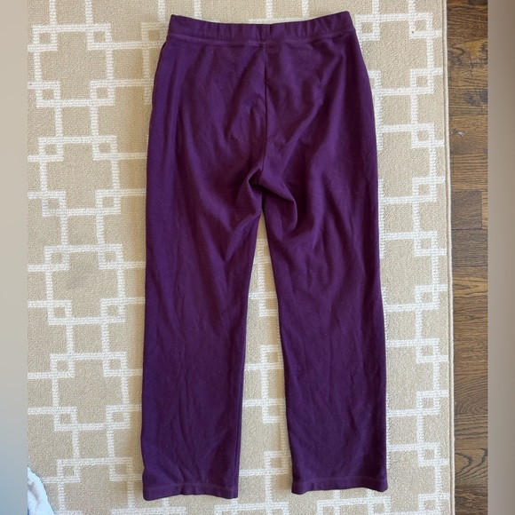 L.L. Bean Fleece Sweatpants Plum Purple Straight Leg Lounge Pants Small - Picture 3 of 6